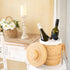 Rattan Insulated Ice Bucket with Tongs - 3 colours