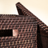 Square rattan storage basket handwoven wicker home organisation