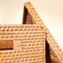 Square rattan storage basket handwoven wicker natural colour