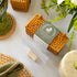 Personalised Rattan Wedding Favour Boxes with Custom Printed Sleeves