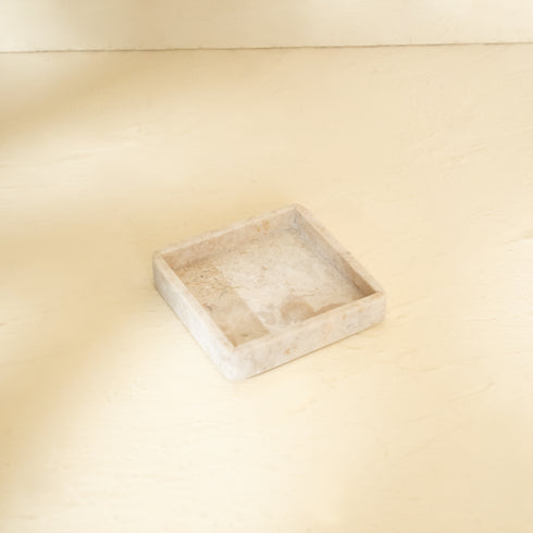 Marble Coasters with Raised Edges — Set of 2