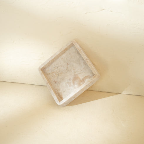 Marble Coasters with Raised Edges — Set of 2
