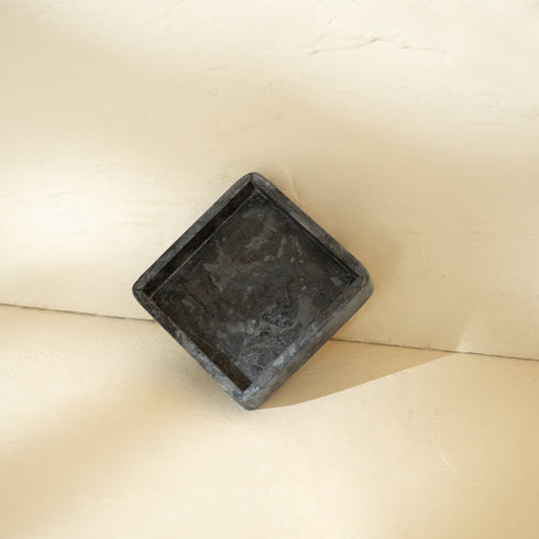 Marble Coasters with Raised Edges — Set of 2