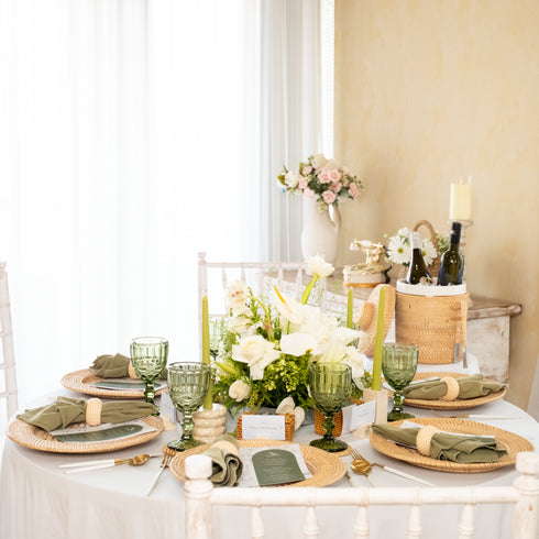 Rattan charger plates four colours handwoven wicker place setting