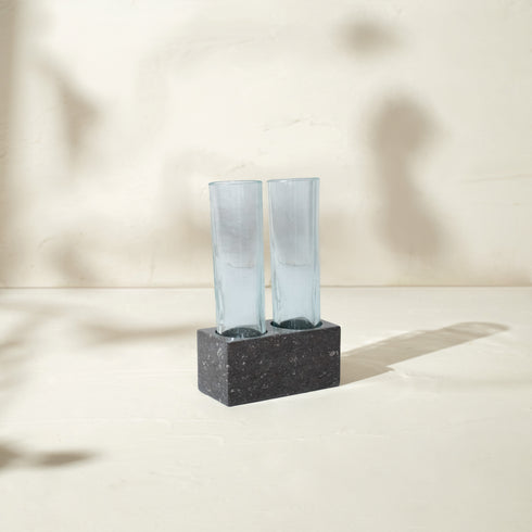 Marble propagation holder glass tube home plant decor genuine stone