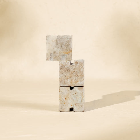 Cube Tower Marble Cable Holder and Desk Wire Tidy