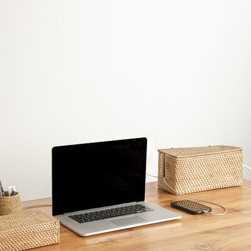 Cable Management Box | Cable tidy box - 4 Colours - Coastal Villa Homeware