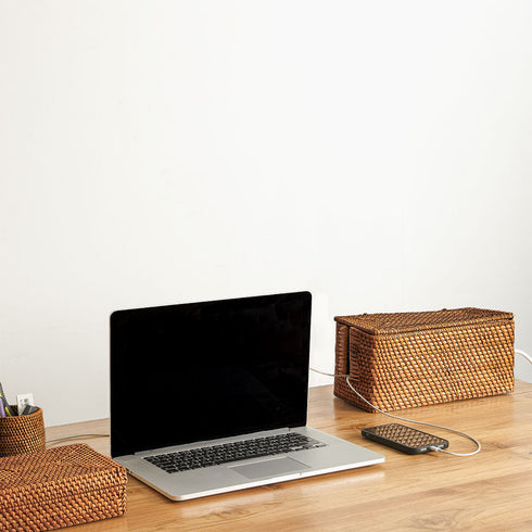 Cable Management Box | Cable tidy box - 4 Colours - Coastal Villa Homeware