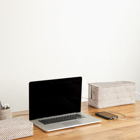 Cable Management Box | Cable tidy box - 4 Colours - Coastal Villa Homeware