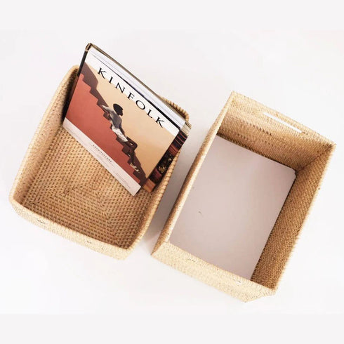 Basket storing books/magazines and paper