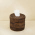 Rattan Round Tissue Holder Dark Brown