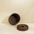 Rattan Round Tissue Holder Dark Brown