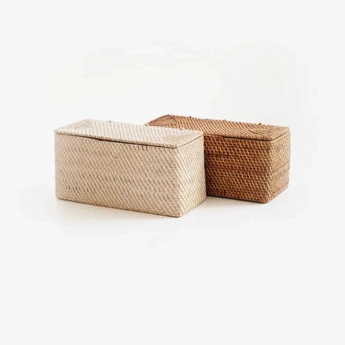 Custom Sized Rattan Amenities Storage - Coastal Villa Homeware