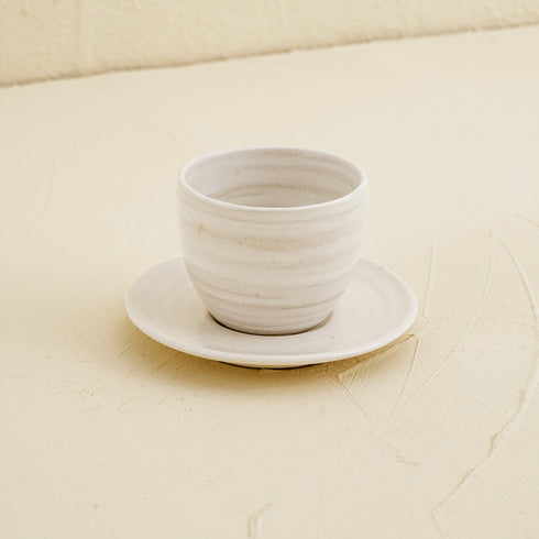 White Cappuccino Cup - Coastal Villa Homeware
