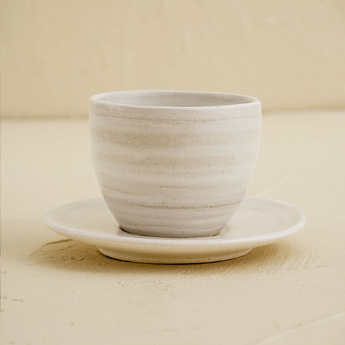 White Cappuccino Cup - Coastal Villa Homeware