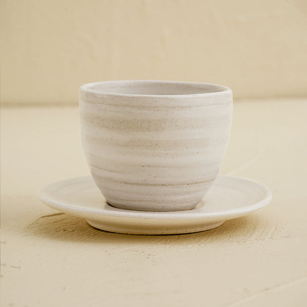 White Cappuccino Cup - Coastal Villa Homeware