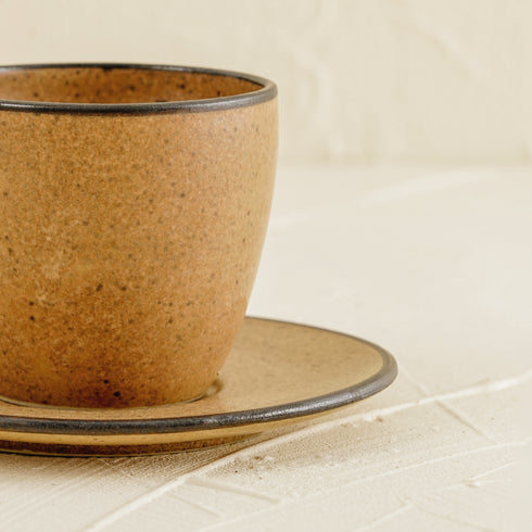 Brown Cappuccino Cup - Coastal Villa Homeware