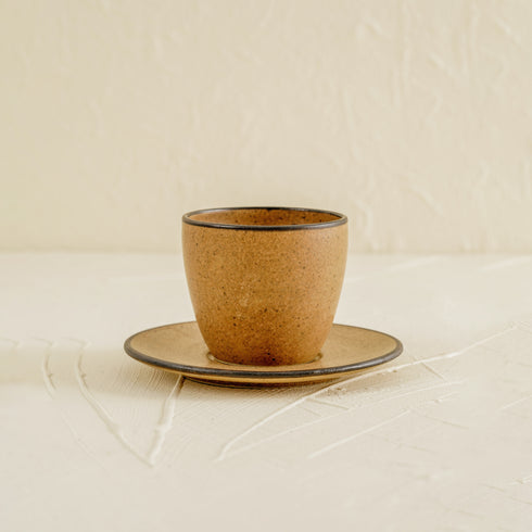 Brown Cappuccino Cup - Coastal Villa Homeware