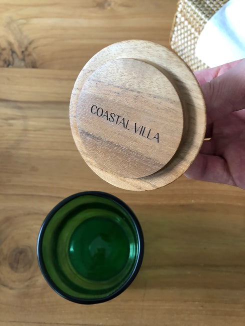 Green Recycled Tumblr Glass - Coastal Villa Homeware