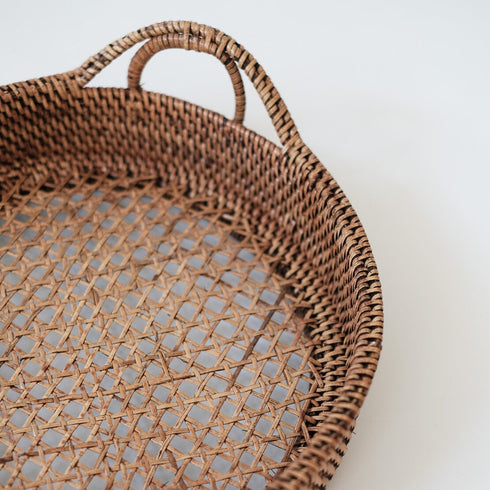 Rattan Fruit Basket - Dark Brown - Coastal Villa Homeware