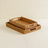 Honey Brown Rattan tray - Rectangular Serving Tray - Coastal Villa Homeware