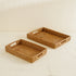 Honey Brown Rattan tray - Rectangular Serving Tray - Coastal Villa Homeware