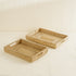Natural Rattan tray - Rectangular Serving Tray - Coastal Villa Homeware