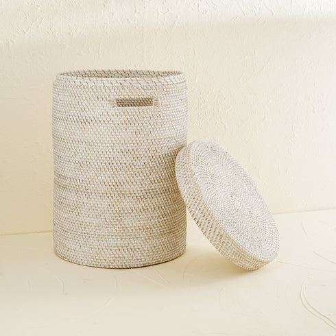 White Wash Tala Basket - Coastal Villa Homeware