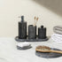 Marble Bathroom Accessories Set - Black - Coastal Villa Homeware