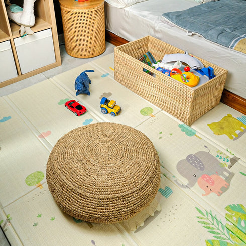 60cm Pouf/Pouffe floor cushion | Foot rest | Floor seating - Coastal Villa Homeware