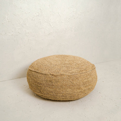 60cm Pouf/Pouffe floor cushion | Foot rest | Floor seating - Coastal Villa Homeware