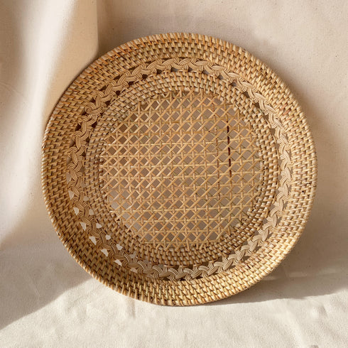 Coquina Rattan Basket - Coastal Villa Homeware