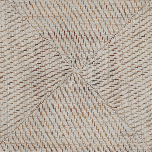 Close up of white-wash placemat