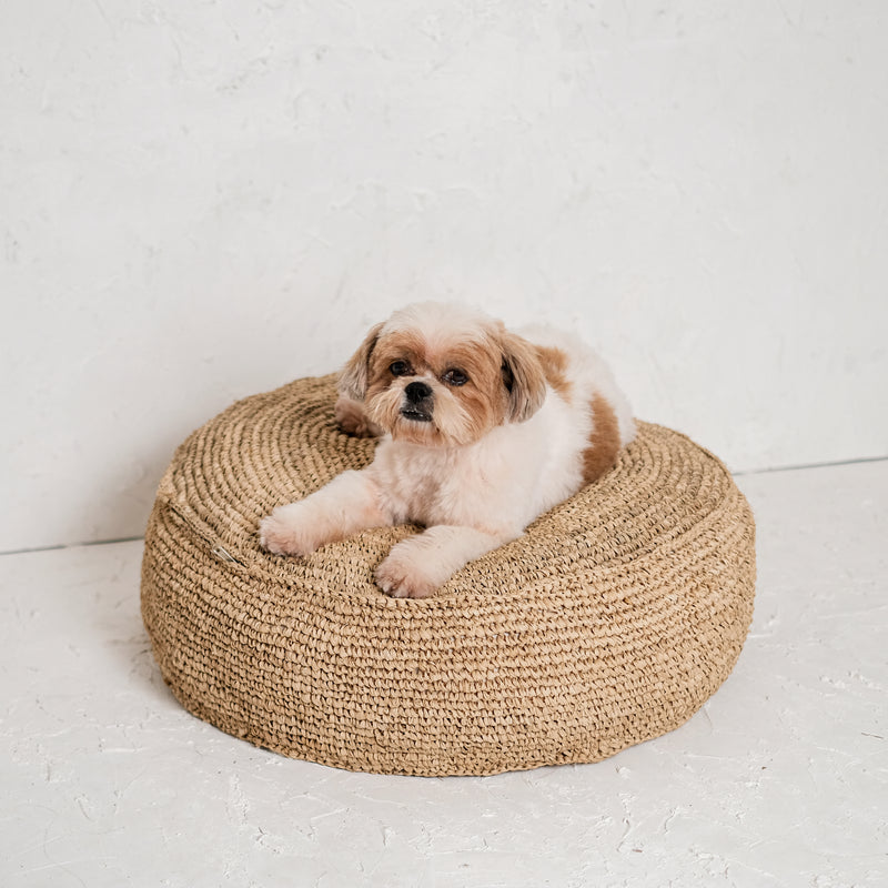 The Versatile Charm of Rattan Jute Round Pouf: From Footrest to Pet Bed