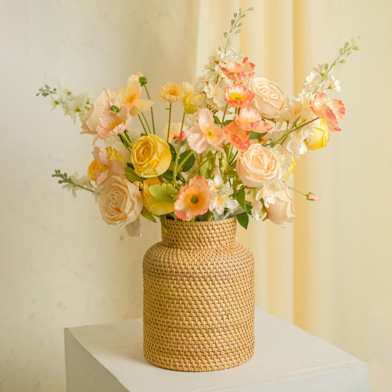 Transition Into Spring with Rattan Vase & Vessel