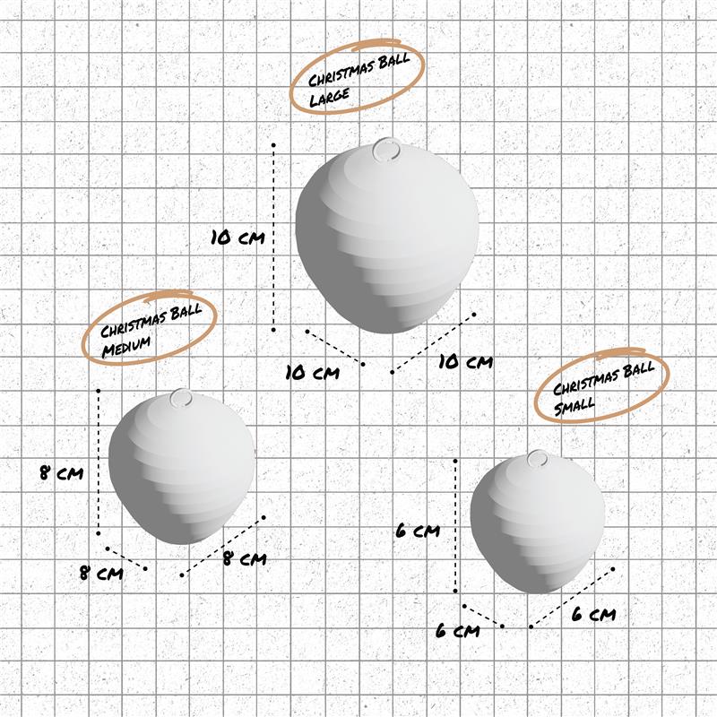Rattan Christmas Ball - Christmas Tree Ornament dimensions