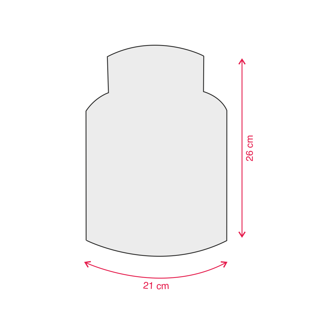 Wicker woven vase in 2 colours dimensions