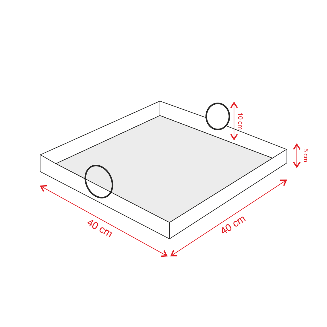 Decorative Serving Tray Made of Rattan - 3 colours dimensions