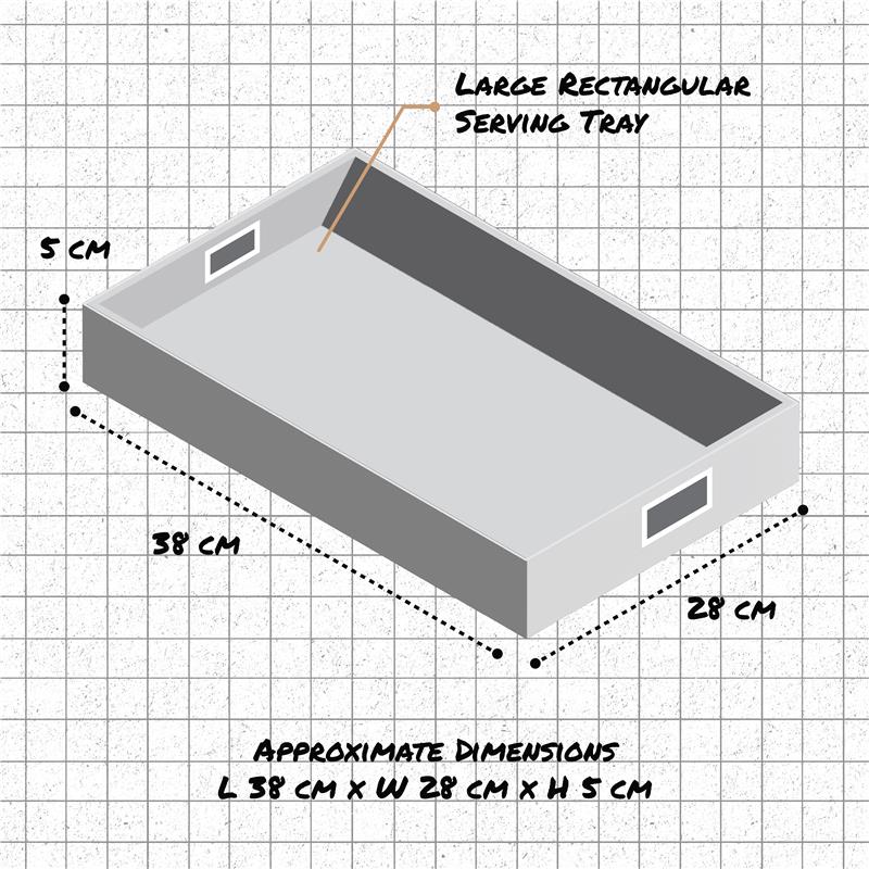 Rattan Rectangular Serving Tray dimensions