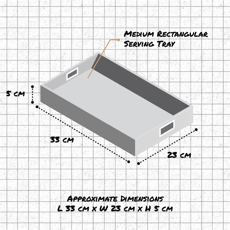 Rattan Rectangular Serving Tray dimensions