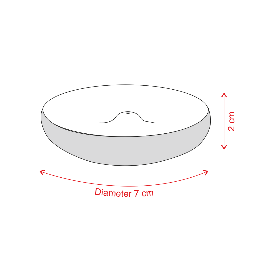 Moon ceramic Incense Holder dimensions