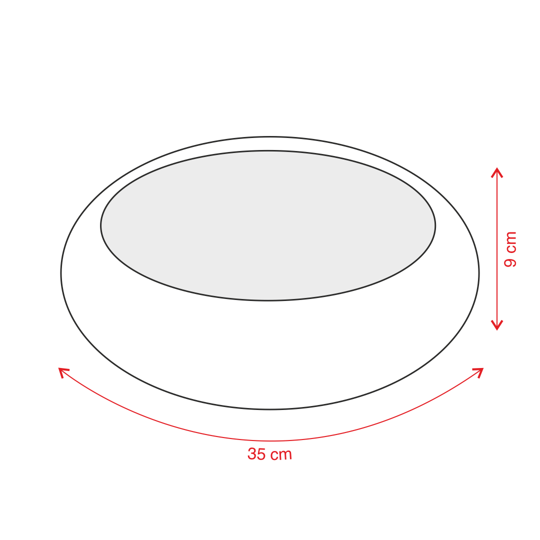Large Fruit Bowl Woven Rattan in 4 Different Colours dimensions