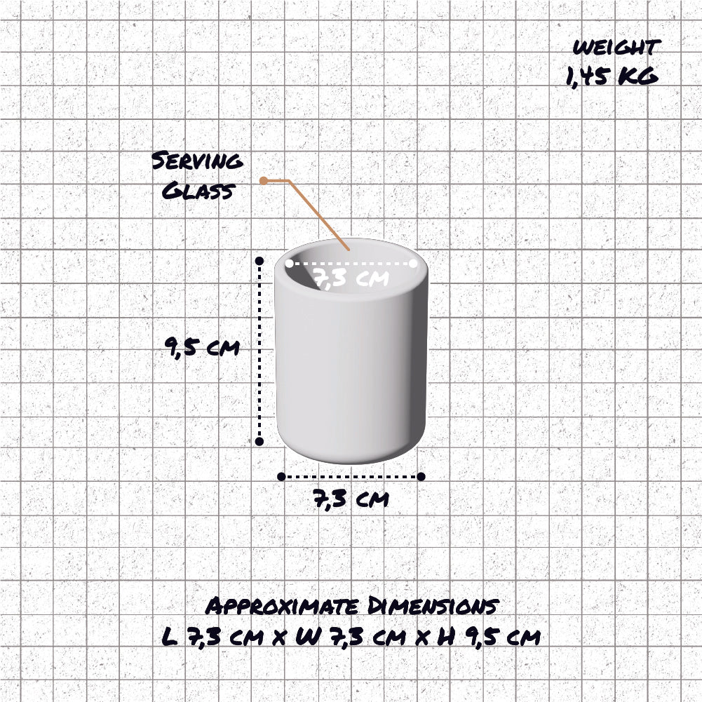 Condiment Containers with Wood Lids and Wooden Tray dimensions