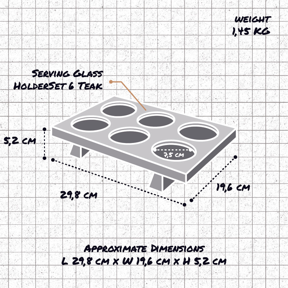 Condiment Containers with Wood Lids and Wooden Tray dimensions