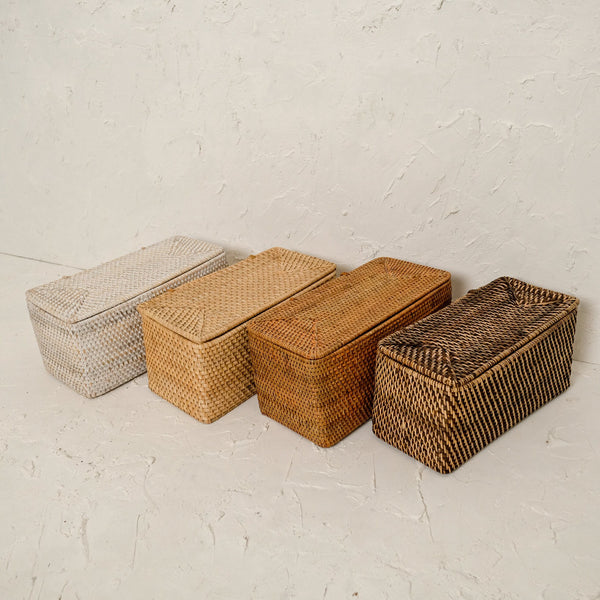 Rattan storage basket  - Bathroom Amenities Storage Basket