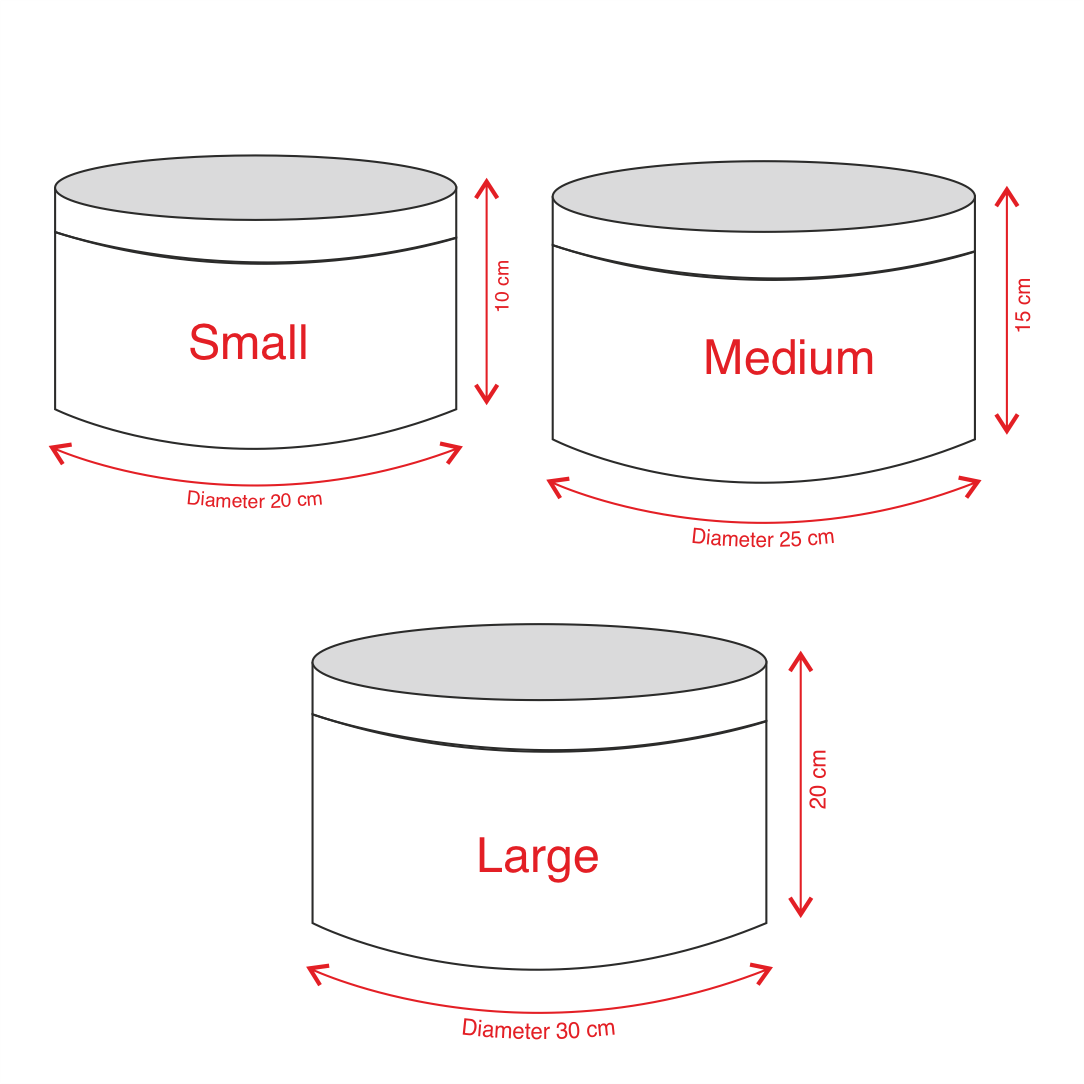 Round Rattan Storage Basket | Wicker baskets S, M and L in 4 colours dimensions