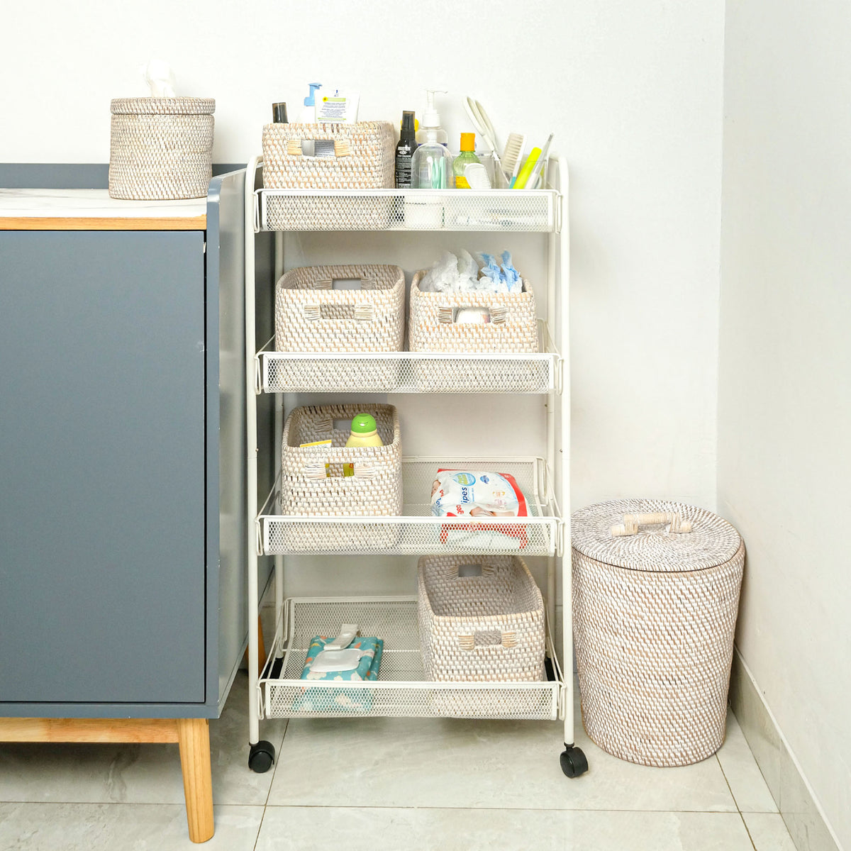 Custom Made Rattan Storage Basket | Bespoke Made to Order