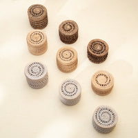 Coastal Inspired Round Spiral Coaster with Holder- 4 Colours - Coastal Villa Homeware