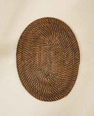 Oval Rattan Placemats - Dark Brown