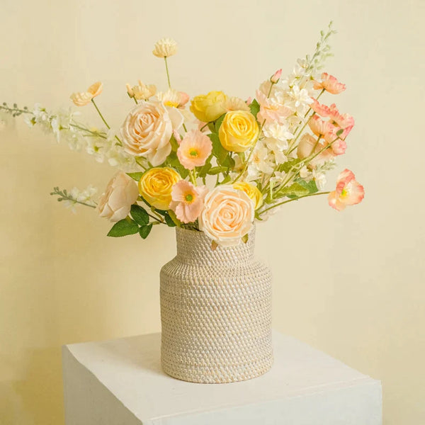 Wicker woven vase in 2 colours